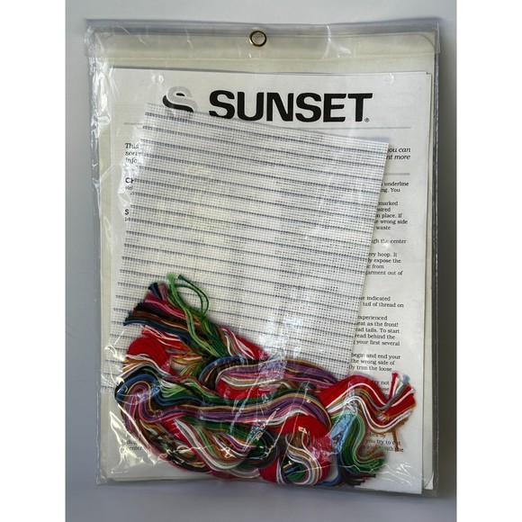 SUNSET Counted Cross Stitch Kit on Waste Canvas - Holiday Snow Bears #18… - Picture 2 of 5